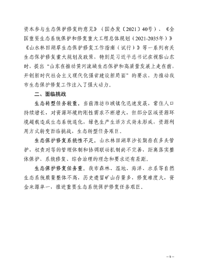 潍坊市2021-2035生态修复规划发布(图8)