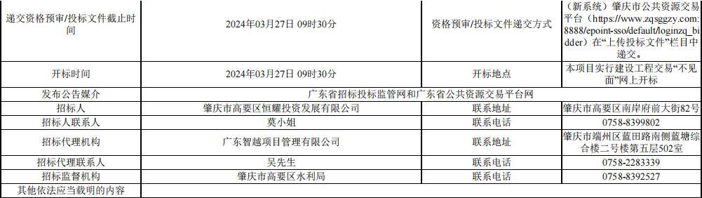 肇庆高要区水环境治理工程招标｜总投资5.66亿(图3)